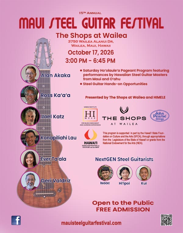 2026 Maui Steel Guitar Festival Poster